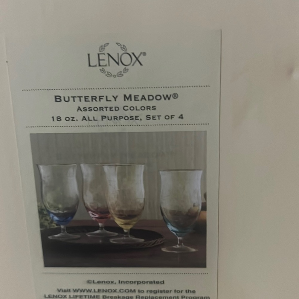 Lenox water goblets brand new